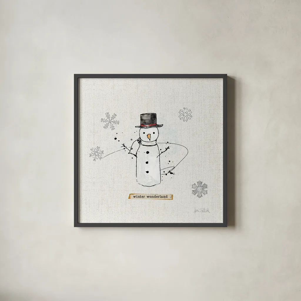 Thoughtfully Frozen IV v2 by Katie Pertiet. Shown in a sleek black glass frame for a contemporary gallery look. Available as an archival giclee rolled canvas, fine art paper, or poster print. SKU 53535a.