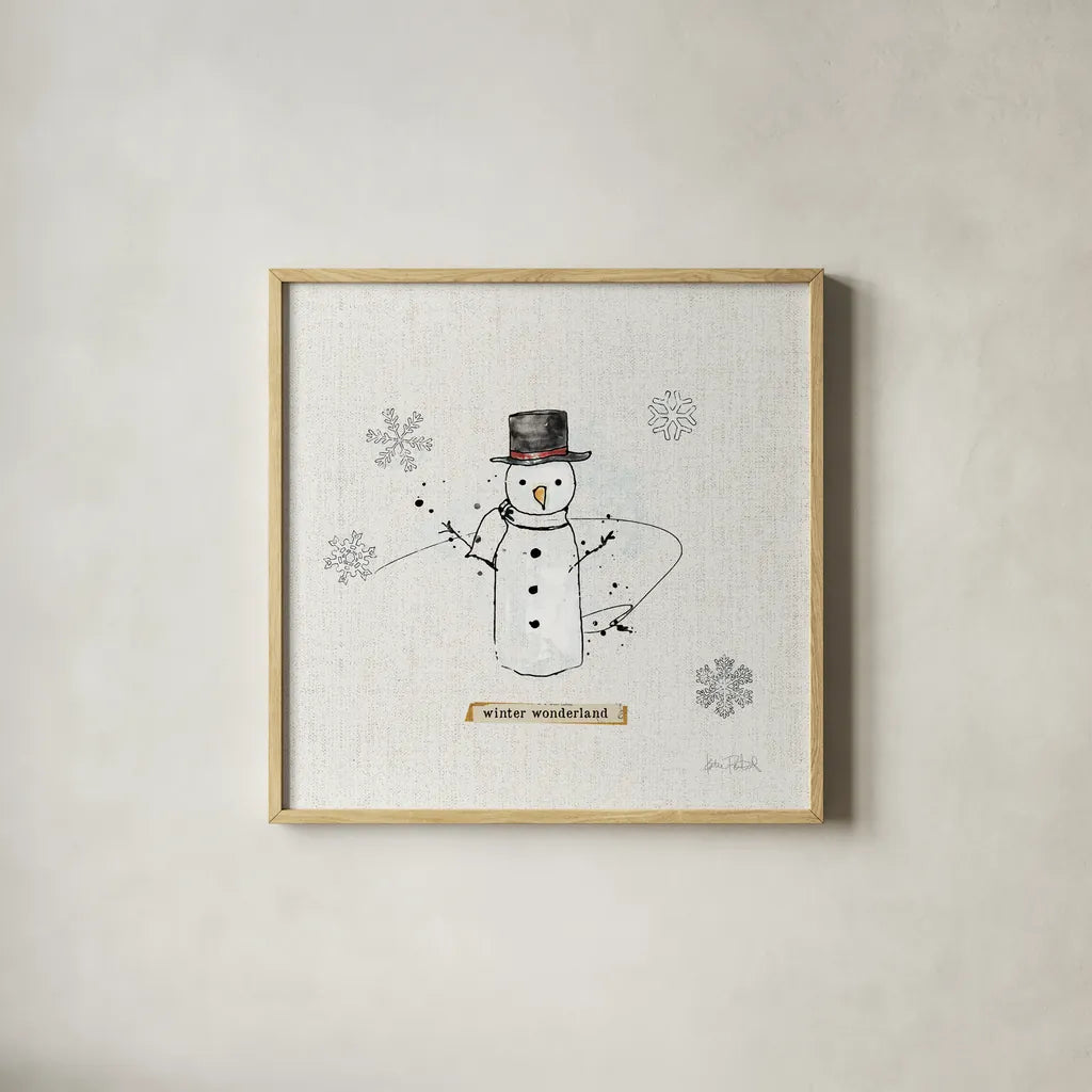 Thoughtfully Frozen IV v2 by Katie Pertiet. Shown in a natural wood glass frame for a timeless modern aesthetic. Available as an archival giclee rolled canvas, fine art paper, or poster print. SKU 53535a.