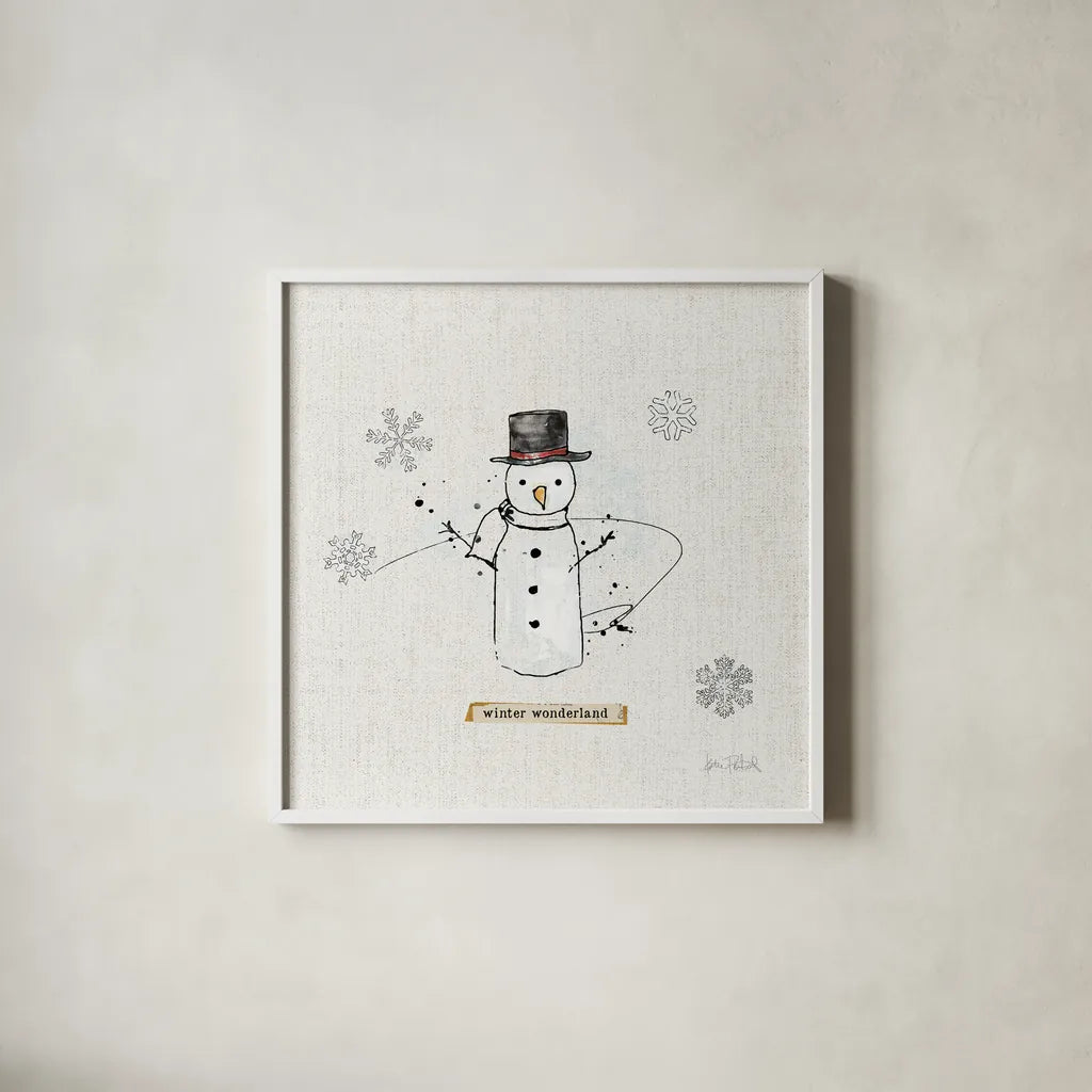 Thoughtfully Frozen IV v2 by Katie Pertiet. Shown in a crisp white glass frame for a clean and minimalist style. Available as an archival giclee rolled canvas, fine art paper, or poster print. SKU 53535a.