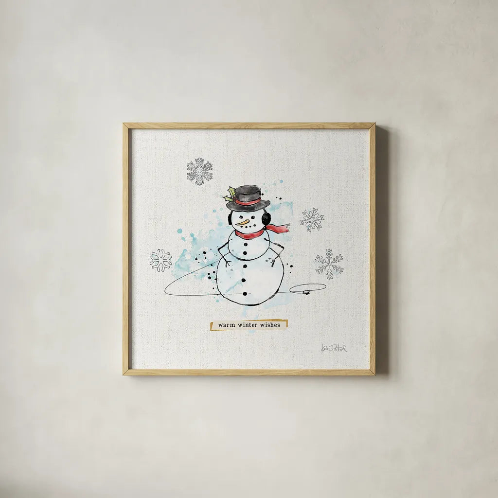 Thoughtfully Frozen V by Katie Pertiet. Shown in a natural wood glass frame for a timeless modern aesthetic. Available as an archival giclee rolled canvas, fine art paper, or poster print. SKU 39045a.
