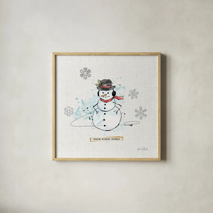 Thoughtfully Frozen V by Katie Pertiet. Shown in a natural wood glass frame for a timeless modern aesthetic. Available as an archival giclee rolled canvas, fine art paper, or poster print. SKU 39045a.