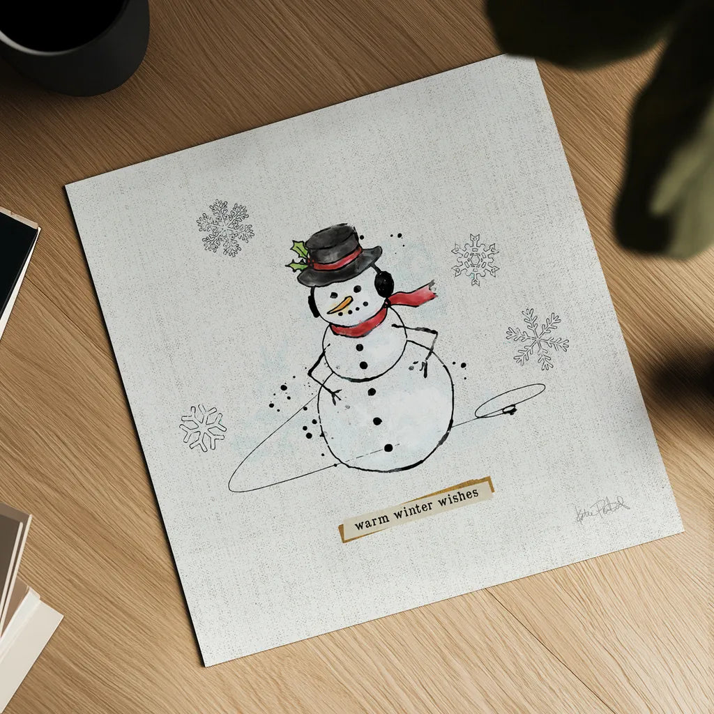 Thoughtfully Frozen V v2 by Katie Pertiet. Shown as a detailed flat fine art print, highlighting archival giclee quality. Available as an archival giclee rolled canvas, fine art paper, or poster print. SKU 53536a.