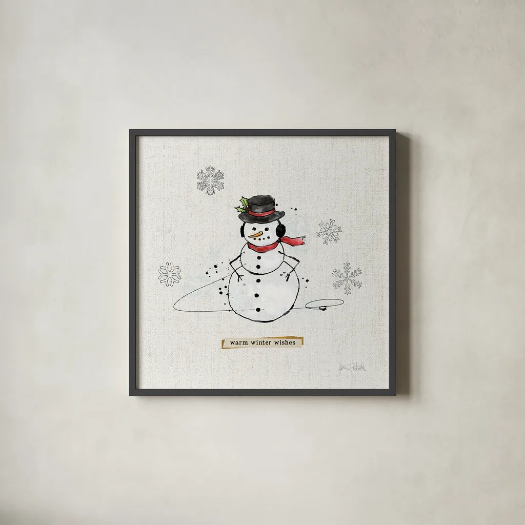 Thoughtfully Frozen V v2 by Katie Pertiet. Shown in a sleek black glass frame for a contemporary gallery look. Available as an archival giclee rolled canvas, fine art paper, or poster print. SKU 53536a.