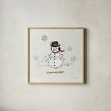 Thoughtfully Frozen V v2 by Katie Pertiet. Shown in a natural wood glass frame for a timeless modern aesthetic. Available as an archival giclee rolled canvas, fine art paper, or poster print. SKU 53536a.