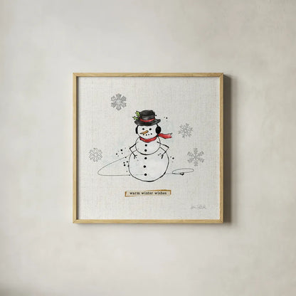 Thoughtfully Frozen V v2 by Katie Pertiet. Shown in a natural wood glass frame for a timeless modern aesthetic. Available as an archival giclee rolled canvas, fine art paper, or poster print. SKU 53536a.