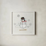 Thoughtfully Frozen V v2 by Katie Pertiet. Shown in a crisp white glass frame for a clean and minimalist style. Available as an archival giclee rolled canvas, fine art paper, or poster print. SKU 53536a.