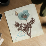 Touch of Blue I Peace by Katie Pertiet. Shown as a detailed flat fine art print, highlighting archival giclee quality. Available as an archival giclee rolled canvas, fine art paper, or poster print. SKU 2944a.