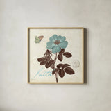Touch of Blue II Faith by Katie Pertiet. Shown in a natural wood glass frame for a timeless modern aesthetic. Available as an archival giclee rolled canvas, fine art paper, or poster print. SKU 2739a.