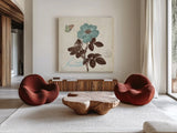 Touch of Blue II Faith by Katie Pertiet. Shown as extra-large giant wall art in a modern living room. Available as an archival giclee rolled canvas, fine art paper, or poster print. SKU 2739a.