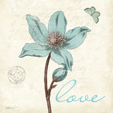 Touch of Blue IV Love by Katie Pertiet. SKU 2945a. Archival Giclee Fine art print for wall decor.