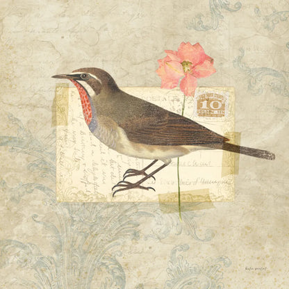 Traveler Bird II by Katie Pertiet. SKU 5973a. Archival Giclee Fine art print for wall decor.