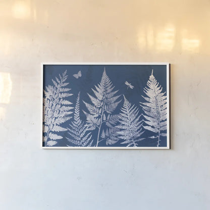 True Blue I by Katie Pertiet. shown as a paper print in a white frame. Available as a archival giclee rolled canvas, fine art paper, or poster print. SKU 62861i.