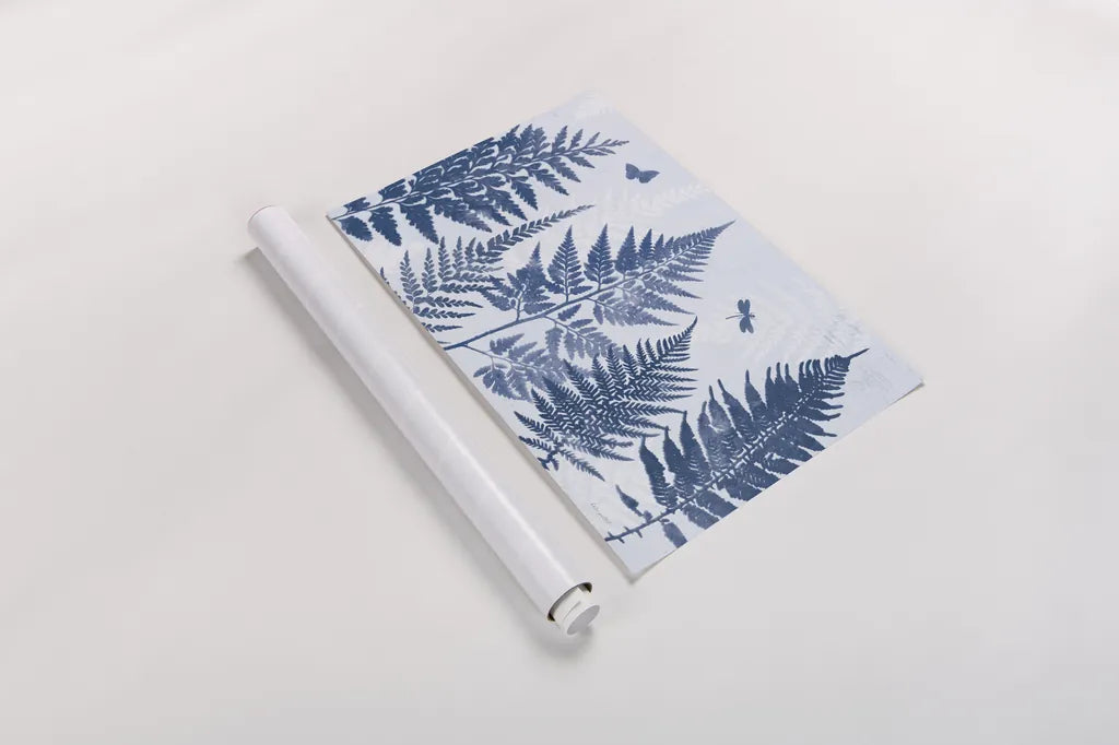 True Blue II by Katie Pertiet. shown as a rolled paper print. Available as archival giclee rolled canvas, fine art paper, or poster print. SKU 62862i.