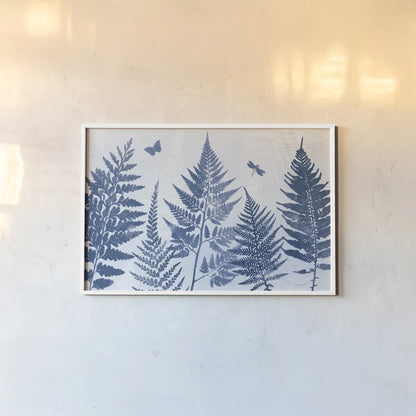 True Blue II by Katie Pertiet. shown as a paper print in a white frame. Available as a archival giclee rolled canvas, fine art paper, or poster print. SKU 62862i.