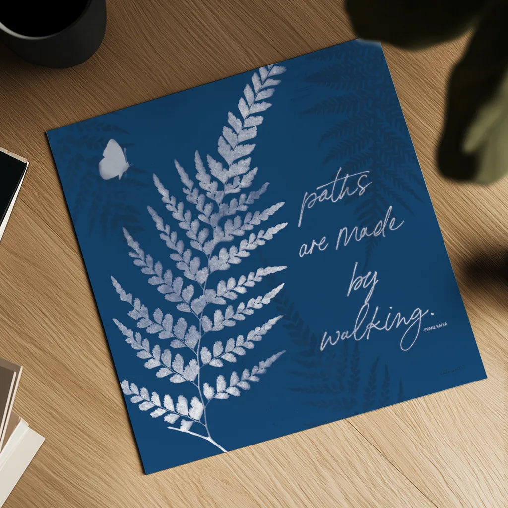 True Blue III by Katie Pertiet. Shown as a detailed flat fine art print, highlighting archival giclee quality. Available as an archival giclee rolled canvas, fine art paper, or poster print. SKU 62863a.