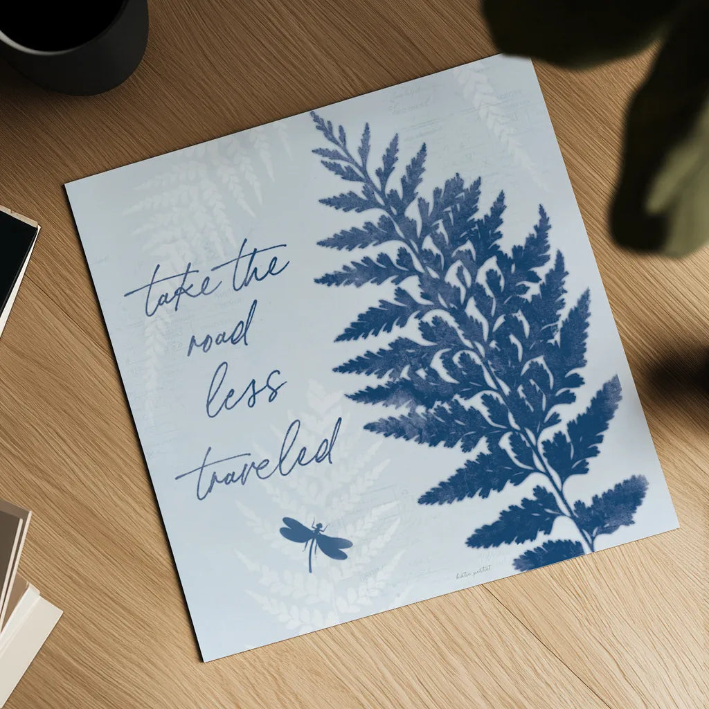 True Blue V by Katie Pertiet. Shown as a detailed flat fine art print, highlighting archival giclee quality. Available as an archival giclee rolled canvas, fine art paper, or poster print. SKU 62865a.