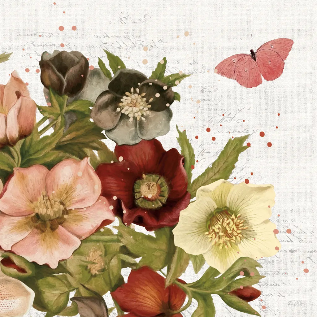 Vintage Petals III by Katie Pertiet. SKU 53936a. Archival Giclee Fine art print for wall decor.
