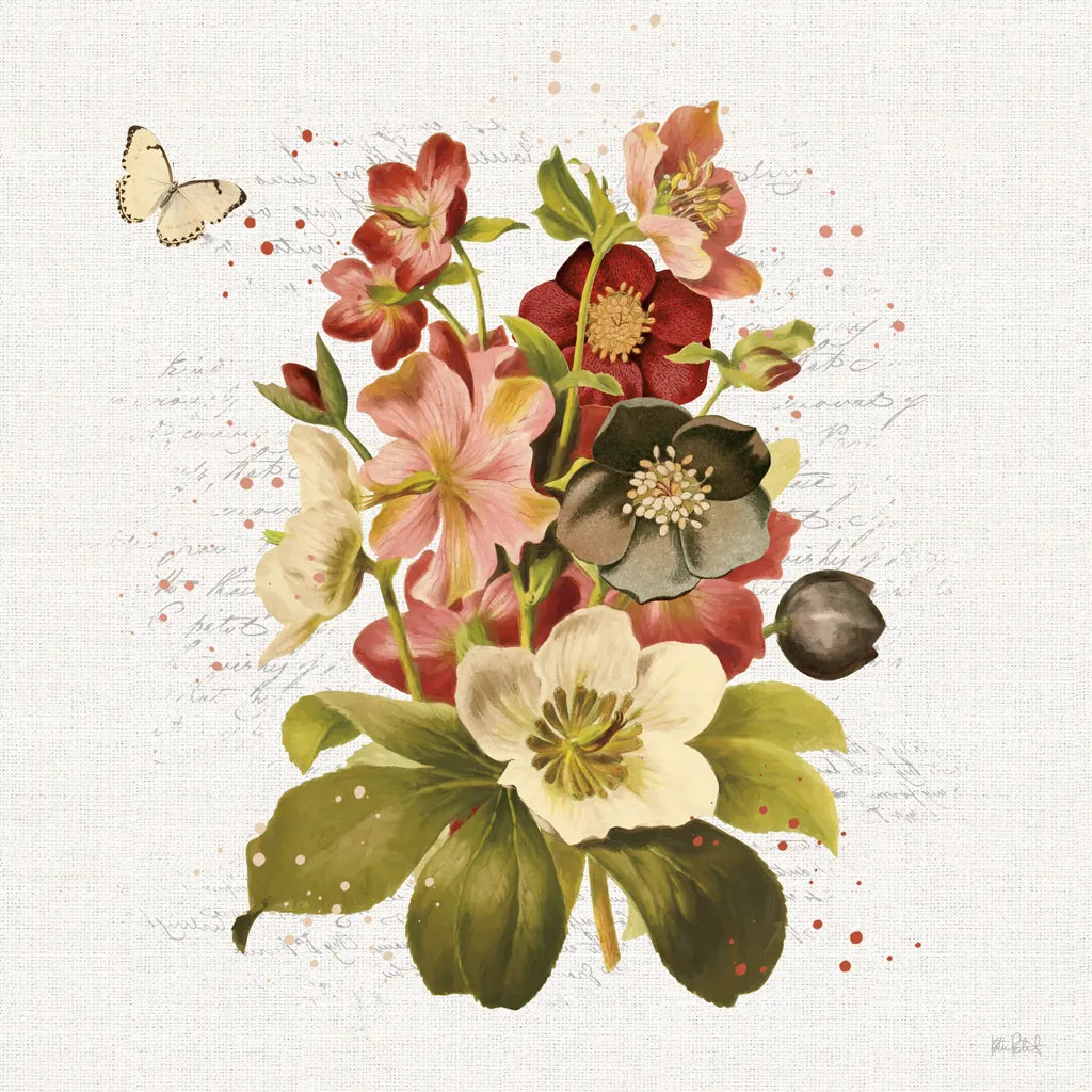 Vintage Petals VI by Katie Pertiet. SKU 53939a. Archival Giclee Fine art print for wall decor.