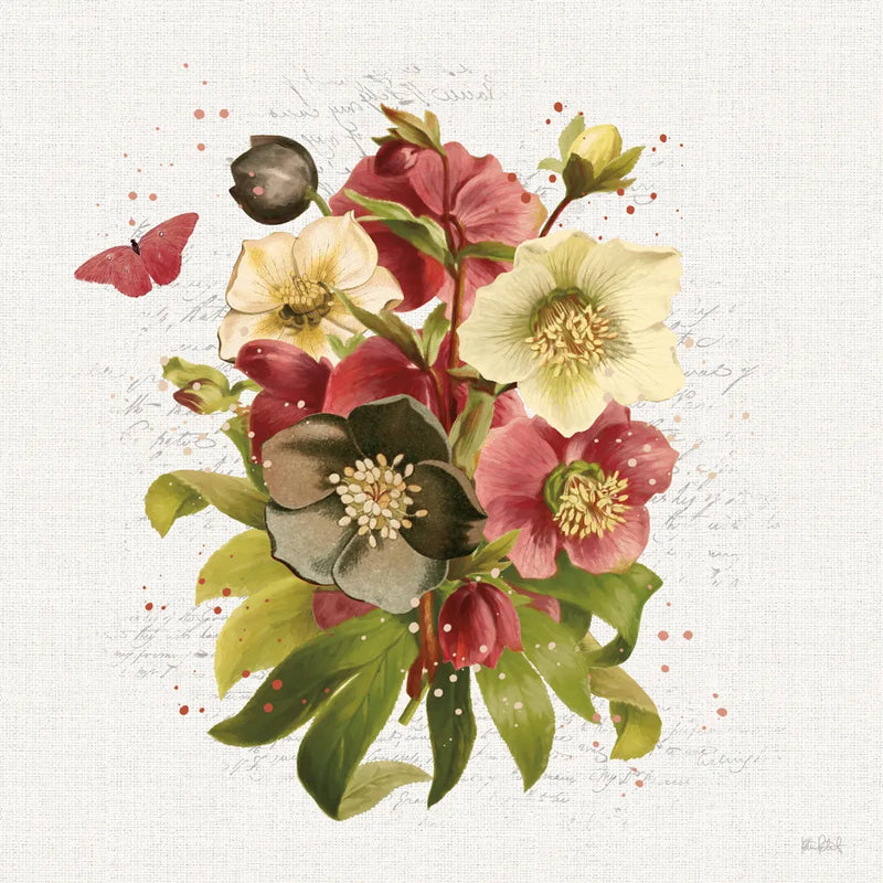 Vintage Petals VII by Katie Pertiet. SKU 76253a. Archival Giclee Fine art print for wall decor.