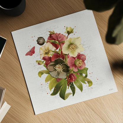 Vintage Petals VII by Katie Pertiet. Shown as a detailed flat fine art print, highlighting archival giclee quality. Available as an archival giclee rolled canvas, fine art paper, or poster print. SKU 76253a.