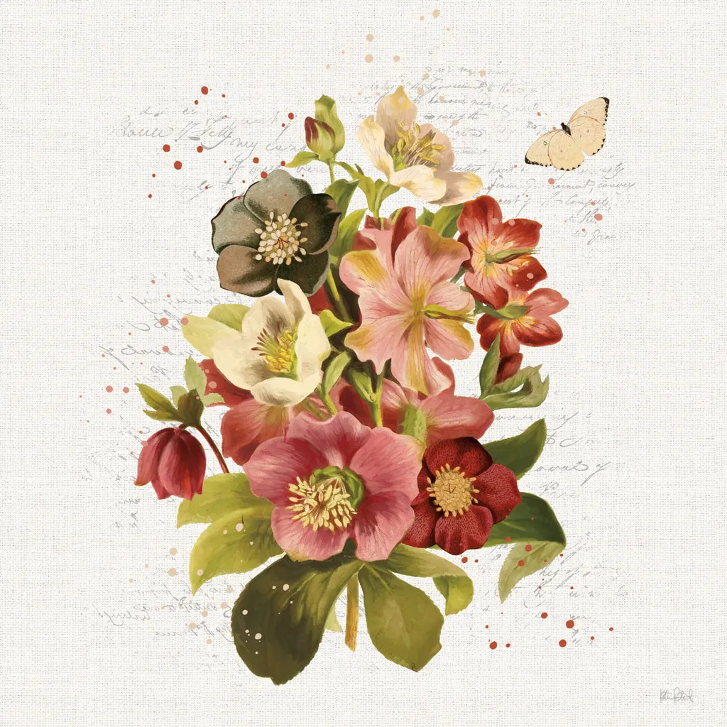 Vintage Petals VIII by Katie Pertiet. SKU 76254a. Archival Giclee Fine art print for wall decor.