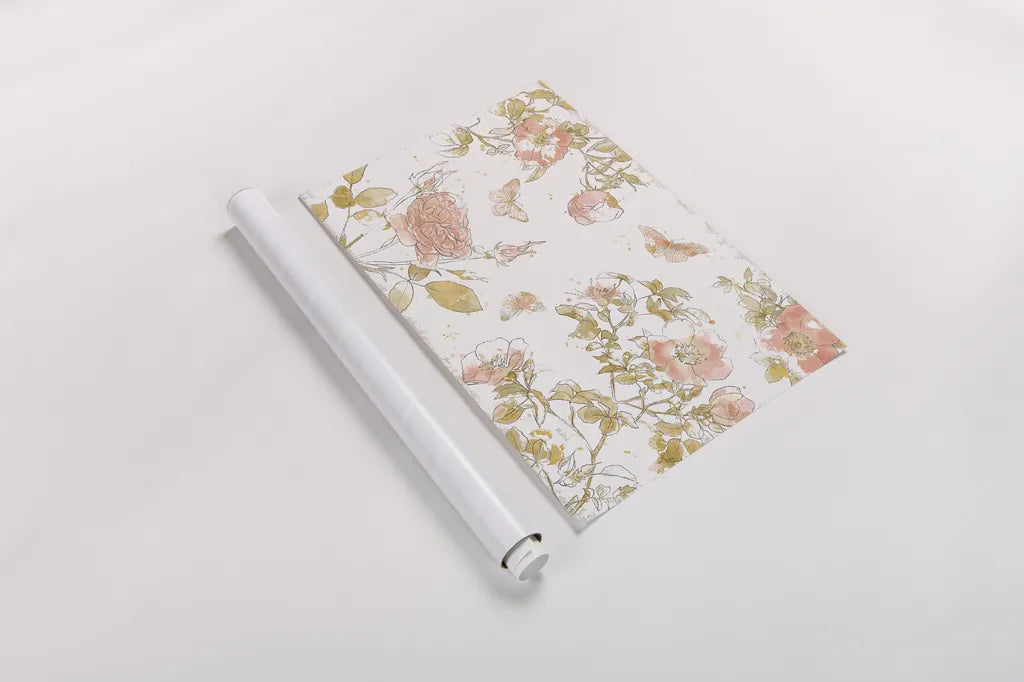 Watery Blooms I by Katie Pertiet. shown as a rolled paper print. Available as archival giclee rolled canvas, fine art paper, or poster print. SKU 33448i.