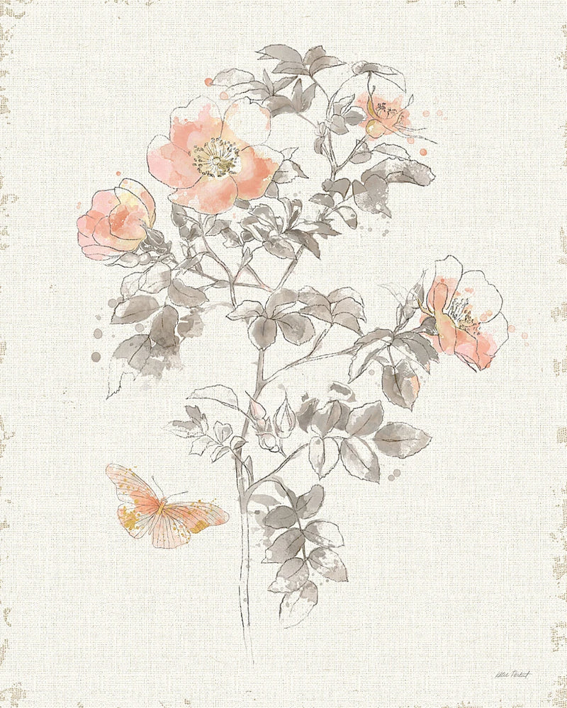 Watery Blooms III Gray Cream by Katie Pertiet