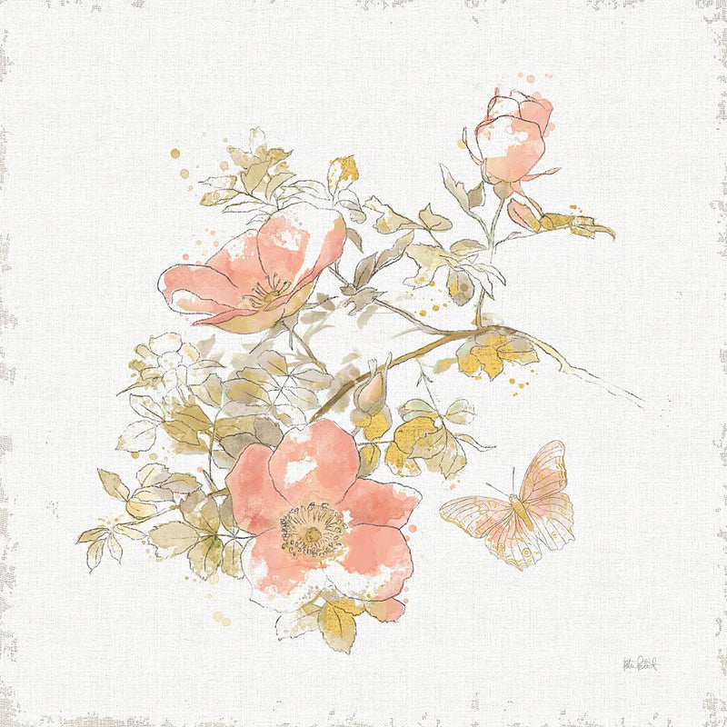 Watery Blooms IV by Katie Pertiet. SKU 33451a. Archival Giclee Fine art print for wall decor.