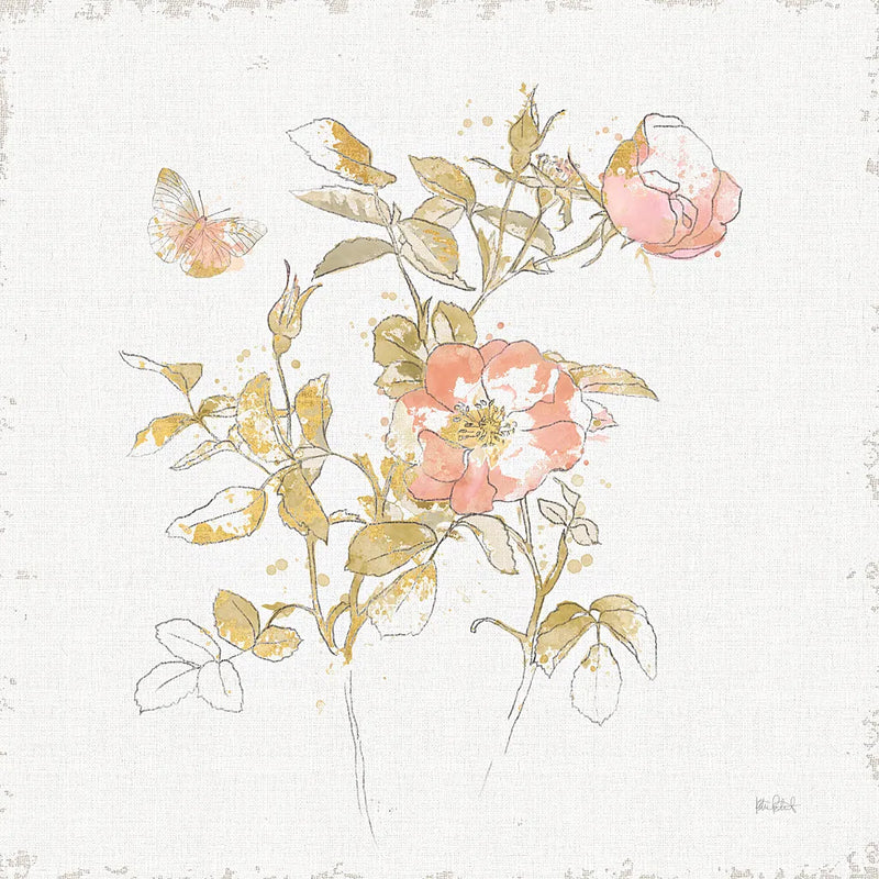 Watery Blooms V by Katie Pertiet. SKU 33452a. Archival Giclee Fine art print for wall decor.