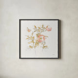 Watery Blooms V by Katie Pertiet. Shown in a sleek black glass frame for a contemporary gallery look. Available as an archival giclee rolled canvas, fine art paper, or poster print. SKU 33452a.