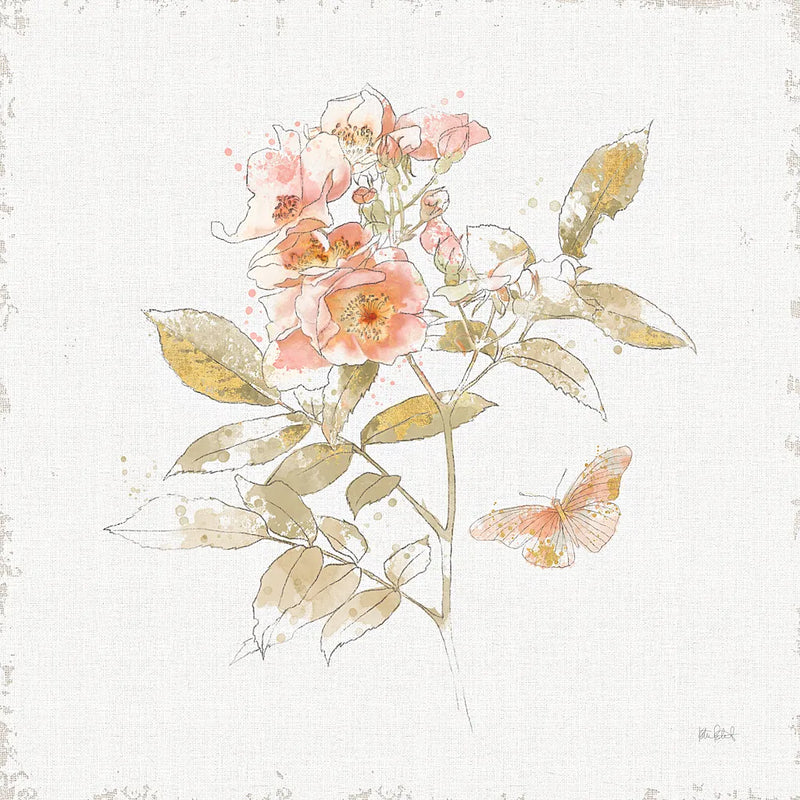 Watery Blooms VI by Katie Pertiet. SKU 33453a. Archival Giclee Fine art print for wall decor.