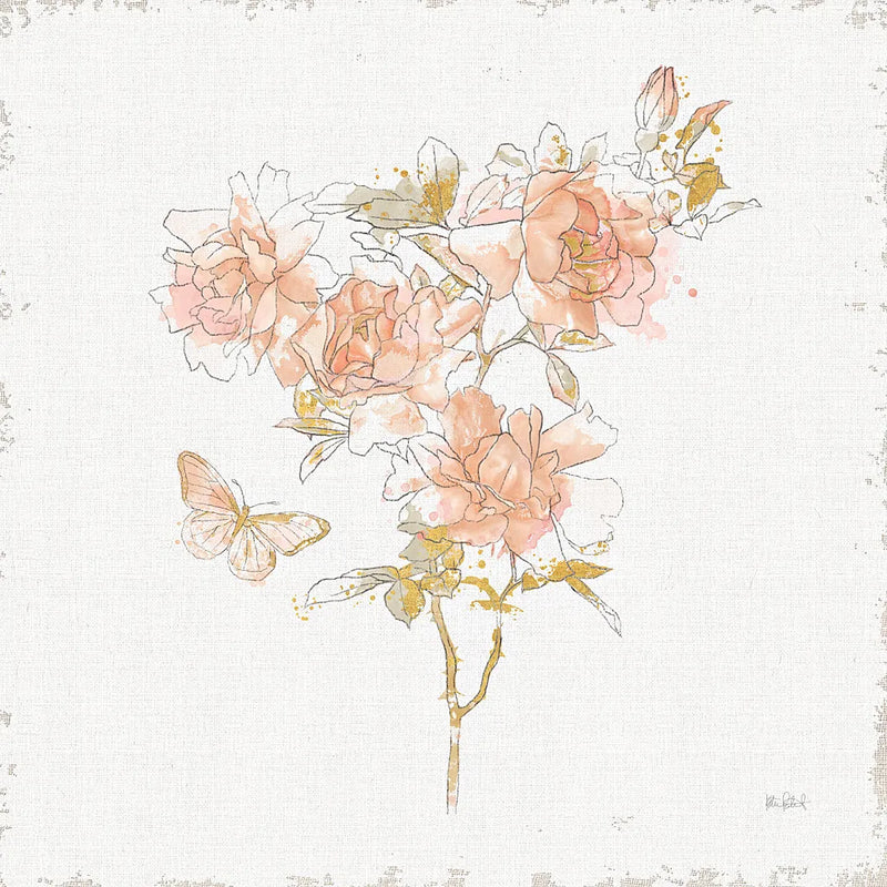 Watery Blooms VII by Katie Pertiet. SKU 33454a. Archival Giclee Fine art print for wall decor.