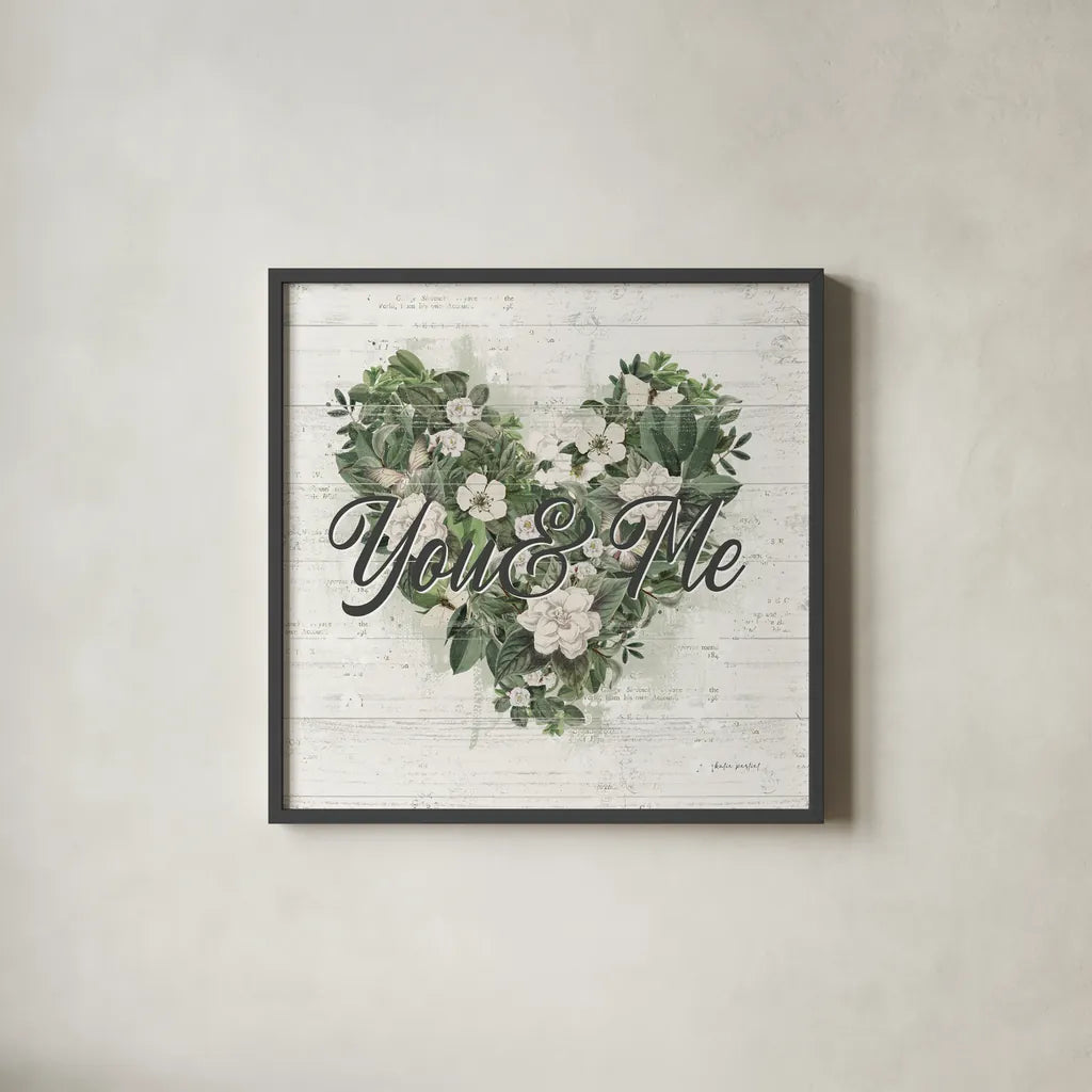 Weathered Garden IV by Katie Pertiet. Shown in a sleek black glass frame for a contemporary gallery look. Available as an archival giclee rolled canvas, fine art paper, or poster print. SKU 87952a.