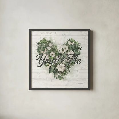 Weathered Garden IV by Katie Pertiet. Shown in a sleek black glass frame for a contemporary gallery look. Available as an archival giclee rolled canvas, fine art paper, or poster print. SKU 87952a.