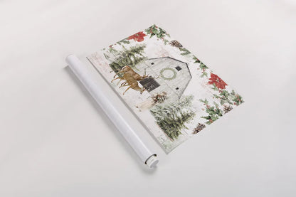 Wooded Holiday I by Katie Pertiet. shown as a rolled paper print. Available as archival giclee rolled canvas, fine art paper, or poster print. SKU 52255i.