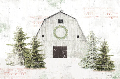Wooded Holiday I Barn by Katie Pertiet. SKU 66636i. Archival Giclee Fine art print for wall decor.