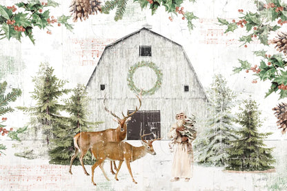 Wooded Holiday I No Poinsettias by Katie Pertiet. SKU 65651i. Archival Giclee Fine art print for wall decor.