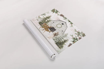 Wooded Holiday I No Poinsettias by Katie Pertiet. shown as a rolled paper print. Available as archival giclee rolled canvas, fine art paper, or poster print. SKU 65651i.