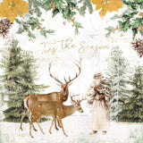Wooded Holiday II Gold by Katie Pertiet. SKU 57734a. Archival Giclee Fine art print for wall decor.
