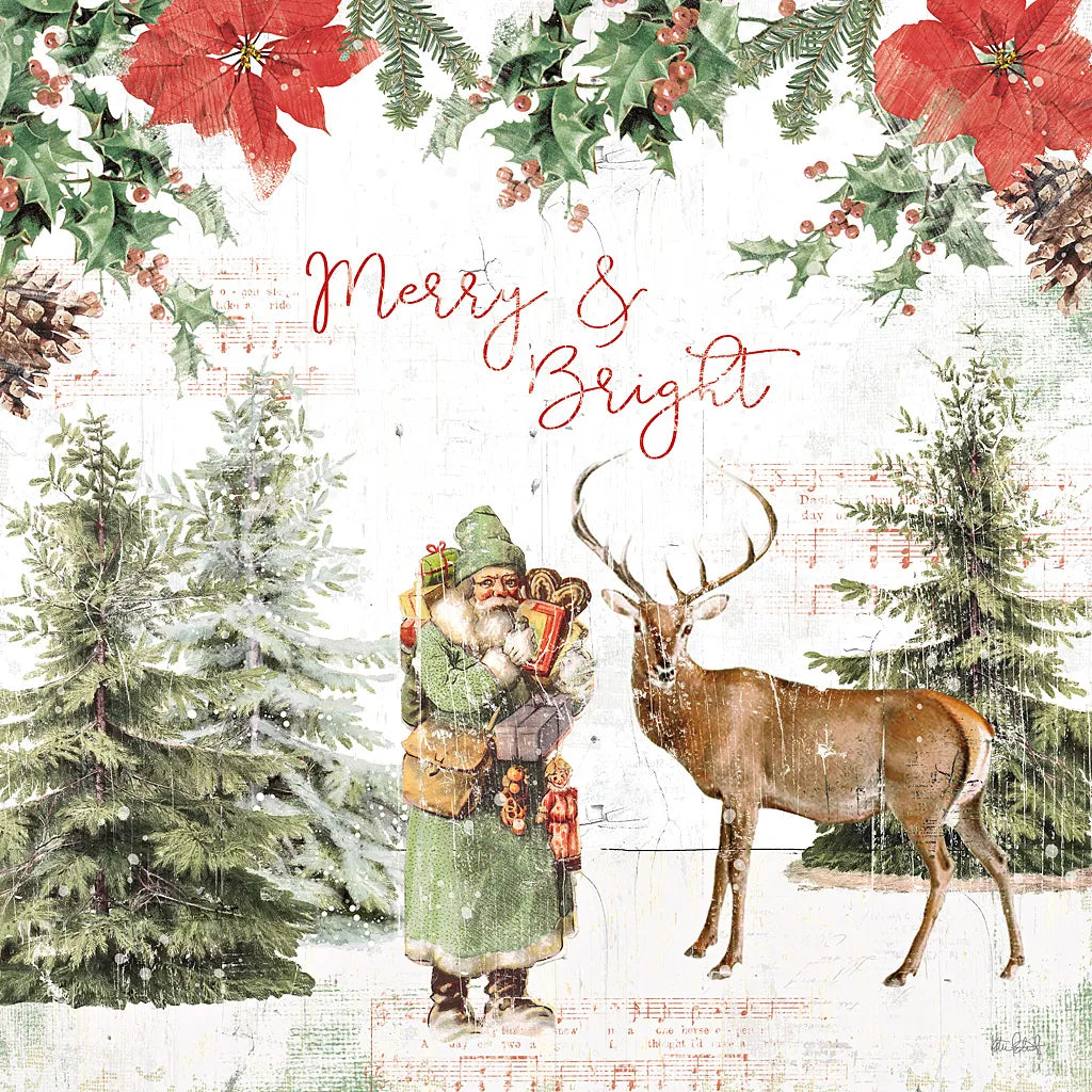 Wooded Holiday III by Katie Pertiet. SKU 52257a. Archival Giclee Fine art print for wall decor.