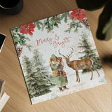 Wooded Holiday III by Katie Pertiet. Shown as a detailed flat fine art print, highlighting archival giclee quality. Available as an archival giclee rolled canvas, fine art paper, or poster print. SKU 52257a.