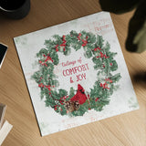 Wooded Holiday IV v2 by Katie Pertiet. Shown as a detailed flat fine art print, highlighting archival giclee quality. Available as an archival giclee rolled canvas, fine art paper, or poster print. SKU 58379a.