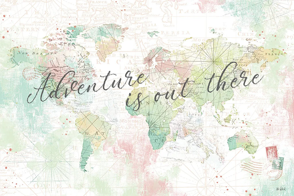 World Adventure I by Katie Pertiet. SKU 44704i. Archival Giclee Fine art print for wall decor.