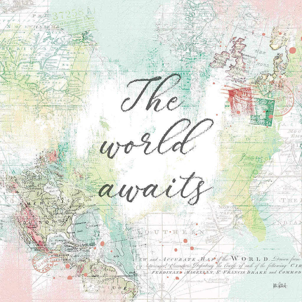 World Adventure IV by Katie Pertiet. SKU 44707a. Archival Giclee Fine art print for wall decor.