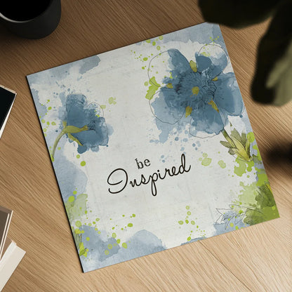 You Shine I Blue Be Inspired by Katie Pertiet. Shown as a detailed flat fine art print, highlighting archival giclee quality. Available as an archival giclee rolled canvas, fine art paper, or poster print. SKU 30397a.