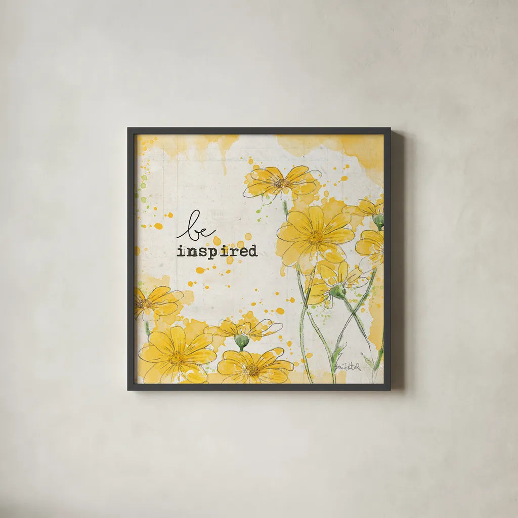 You Shine II by Katie Pertiet. Shown in a sleek black glass frame for a contemporary gallery look. Available as an archival giclee rolled canvas, fine art paper, or poster print. SKU 28810a.