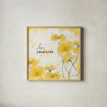 You Shine II by Katie Pertiet. Shown in a natural wood glass frame for a timeless modern aesthetic. Available as an archival giclee rolled canvas, fine art paper, or poster print. SKU 28810a.