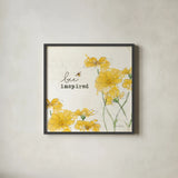 You Shine II Bee Inspired by Katie Pertiet. Shown in a sleek black glass frame for a contemporary gallery look. Available as an archival giclee rolled canvas, fine art paper, or poster print. SKU 82692a.