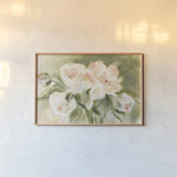 Afternoon Bouquet by Katrina Pete. shown as a paper print in a natural frame. Available as a archival giclee rolled canvas, fine art paper, or poster print. SKU 87265i.