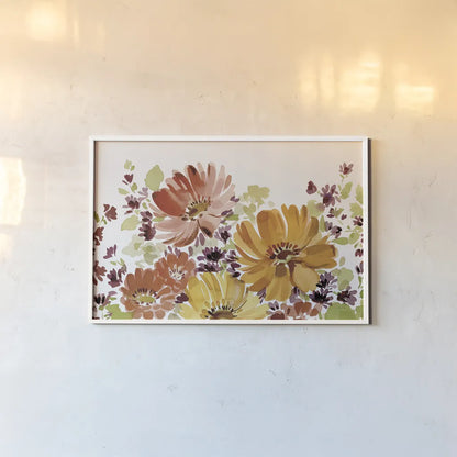 Autumn Joy I by Katrina Pete. shown as a paper print in a white frame. Available as a archival giclee rolled canvas, fine art paper, or poster print. SKU 91181i.